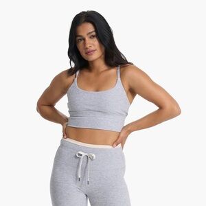 Vuori Gray Sports Bra Long Line Elevation Bra